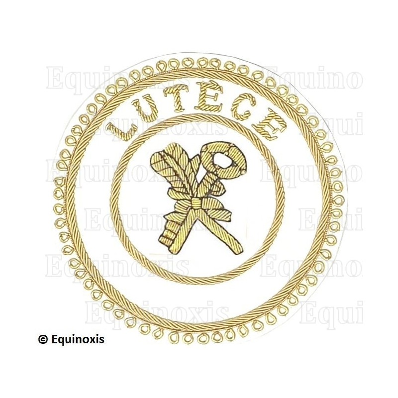 Badge / Macaron GLNF – Grande tenue provinciale – Grand Archiviste – Lutèce – Brodé main